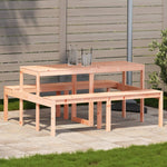 Mesa de picnic HKH Madera de Douglas maciza - Marrón