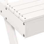 HKH Mesa de Piquenique 105x134x75 Cm Madeira de Pinho Maciça - Branco
