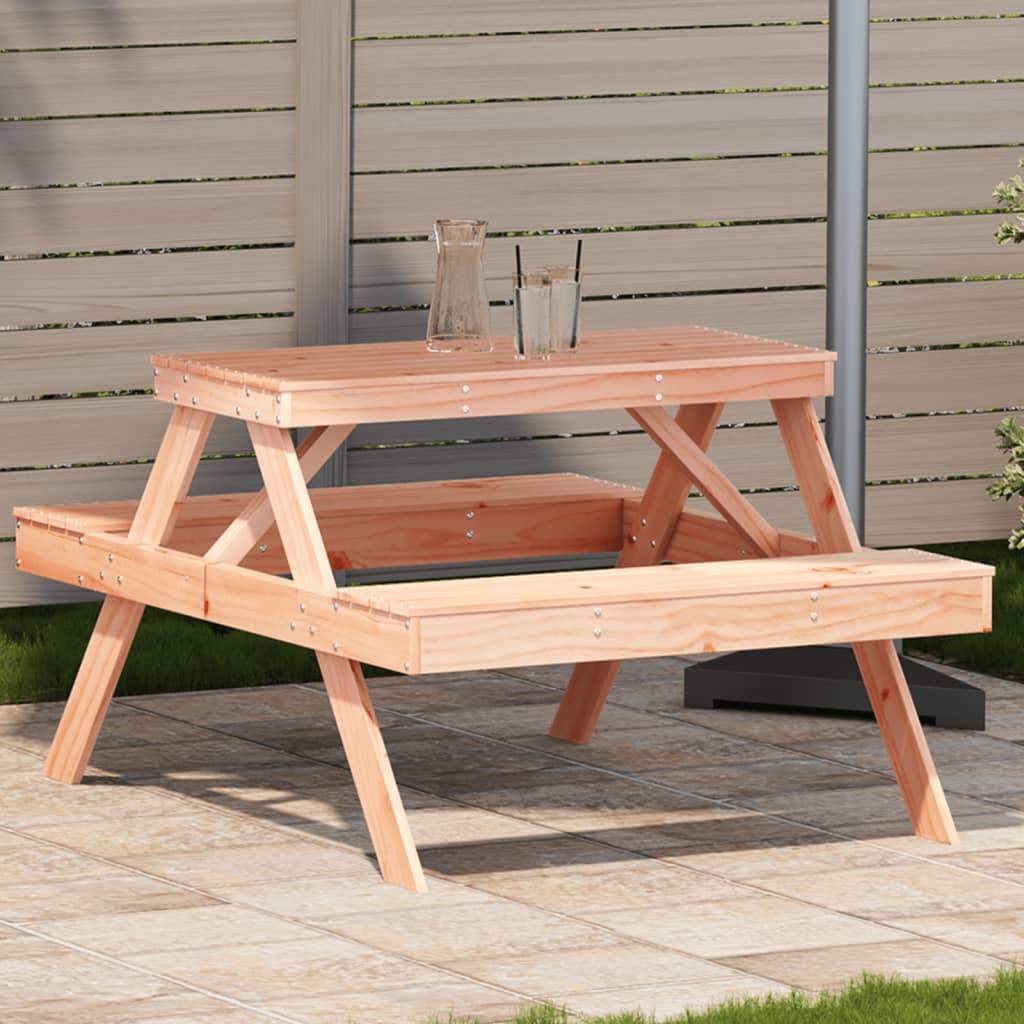 HKH Mesa de Piquenique 105x134x75 Cm Madeira de Douglas Maciça - Marrom