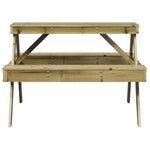 HKH Mesa de picnic 105x134x75 cm Madera de pino impregnada - Marrón