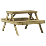 HKH Mesa de picnic 105x134x75 cm Madera de pino impregnada - Marrón