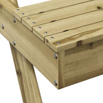 HKH Mesa de picnic 105x134x75 cm Madera de pino impregnada - Marrón