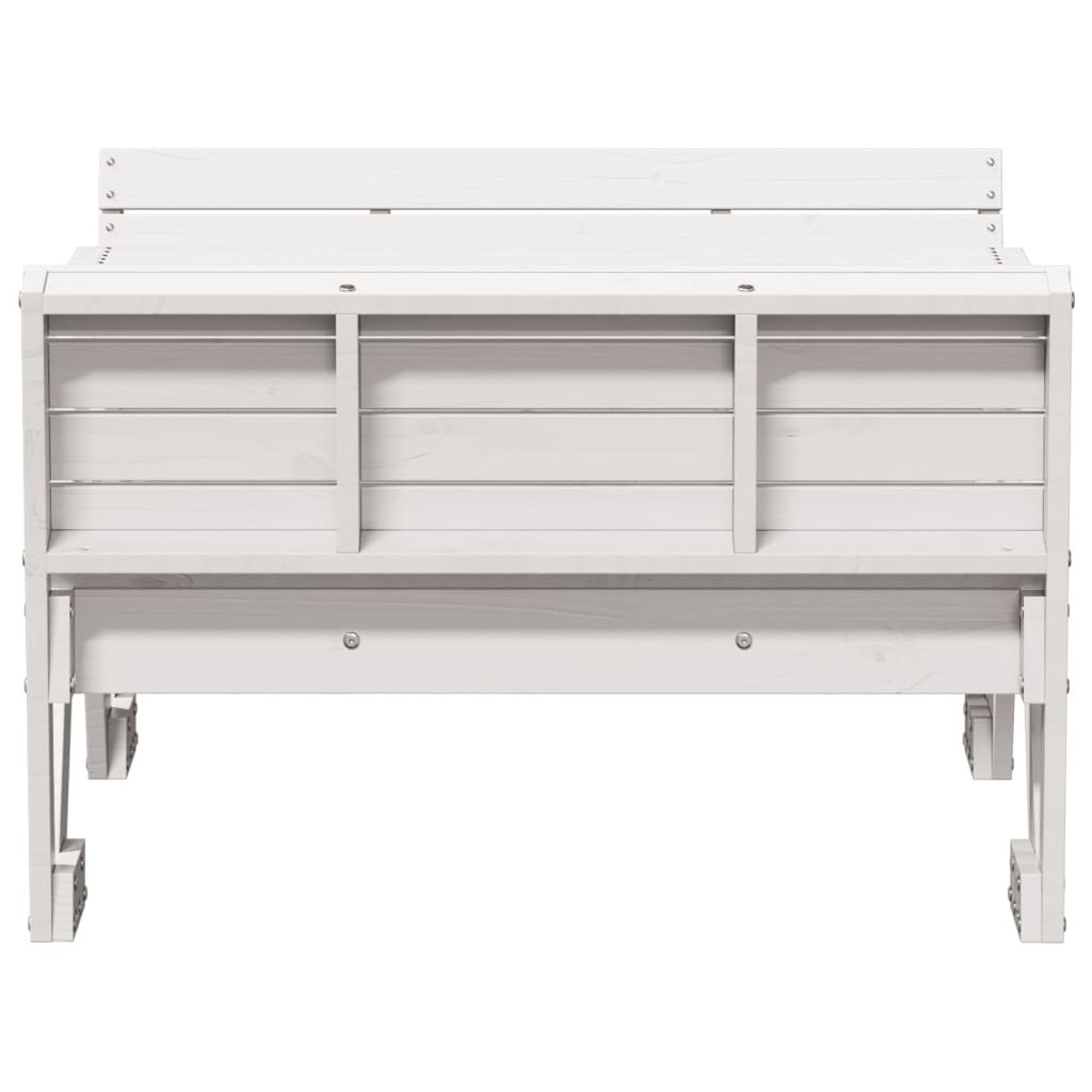 HKH Mesa de Piquenique P/ Crianças 88x122x58 Cm Pinho Maciço - Branco