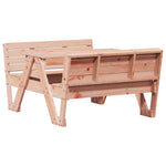 HKH Mesa Piquenique P/ Crianças 88x122x58 Cm Madeira Douglas Maciça - Marrom