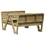 HKH Mesa de Piquenique para Crianças 88x122x58 Cm Pinho Impregnado - Marrom
