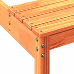 HKH Mesa de Piquenique Pinho Maciço Castanho-mel - Marrom