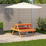 HKH Mesa de Piquenique 105x134x75 Cm Pinho Maciço Castanho-mel - Marrom