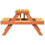 HKH Mesa de Piquenique 105x134x75 Cm Pinho Maciço Castanho-mel - Marrom