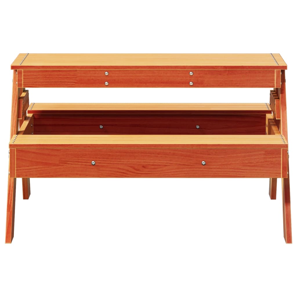 HKH Mesa de picnic para niños Pino macizo Marrón miel - Marrón
