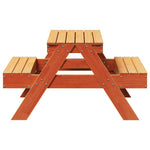 HKH Mesa de picnic para niños Pino macizo Marrón miel - Marrón