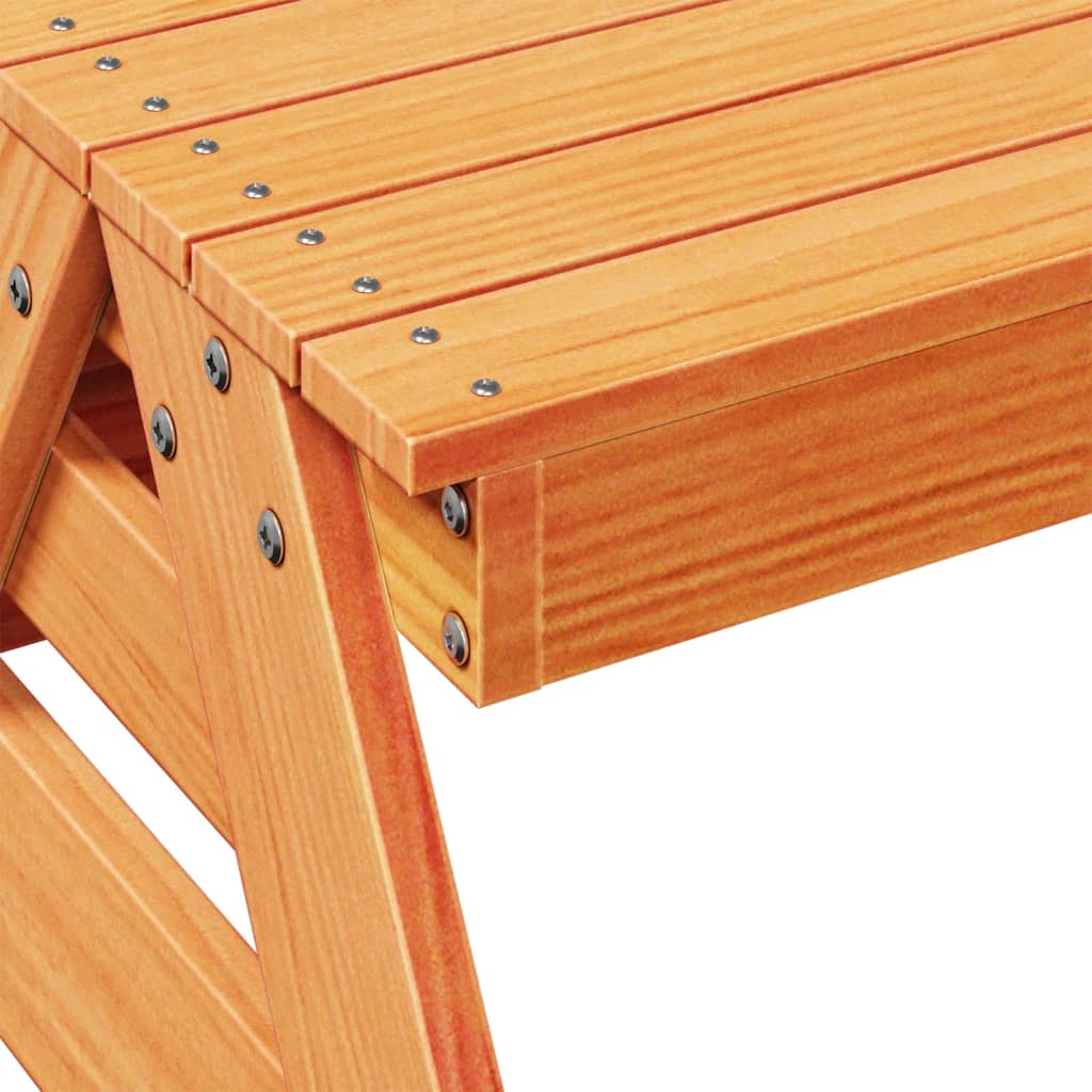 HKH Mesa de picnic para niños Pino macizo Marrón miel - Marrón
