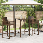 HKH Mesa de Bar para Exterior Vime Pe Castanho - Marrom