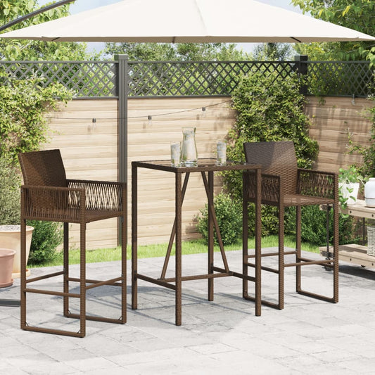 HKH Mesa de Bar para Exterior Vime Pe Castanho - Marrom