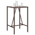 HKH Mesa de Bar para Exterior Vime Pe Castanho - Marrom