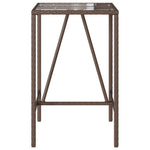 HKH Mesa de Bar para Exterior Vime Pe Castanho - Marrom