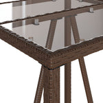 HKH Mesa de Bar para Exterior Vime Pe Castanho - Marrom