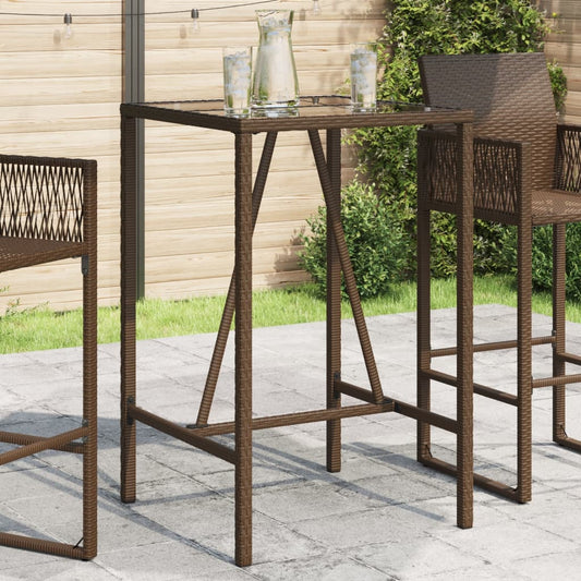HKH Mesa de Bar para Exterior Vime Pe Castanho - Marrom