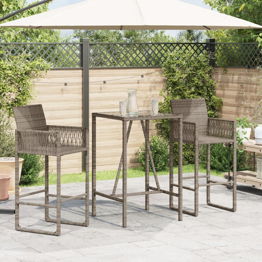HKH Mesa de Bar para Exterior Vime Pe - Cinzento