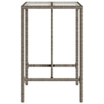 HKH Mesa de Bar para Exterior Vime Pe - Cinzento