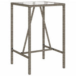 HKH Mesa de Bar para Exterior Vime Pe - Cinzento