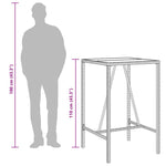 HKH Mesa de Bar para Exterior Vime Pe - Cinzento