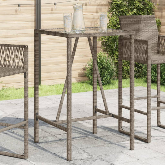 HKH Mesa de Bar para Exterior Vime Pe - Cinzento