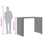 HKH Mesa de Bar para Jardim com Tampo em Acácia Vime Pe Cinza - Cinzento