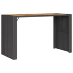 HKH Mesa de Bar para Jardim com Tampo em Acácia Vime Pe - Preto