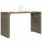 HKH Mesa de Bar para Jardim com Tampo em Acácia Vime Pe Cinza - Cinzento