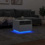 HKH Mesa de Centro com Luzes Led - Branco