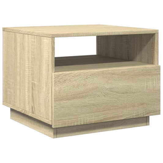 Mesa de centro HKH con luces LED, roble Sonoma