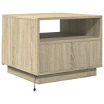 HKH Mesa de Centro com Luzes Led Carvalho Sonoma