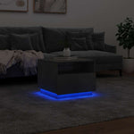 HKH Mesa de Centro com Luzes Led Cimento - Cinzento