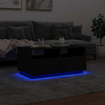 HKH Mesa de Centro com Luzes Led - Preto