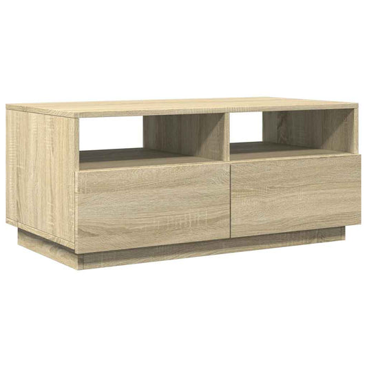 Mesa de centro HKH con luces LED, roble Sonoma