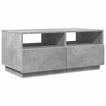 HKH Mesa de Centro com Luzes Led Cimento - Cinzento
