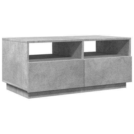 HKH Mesa de Centro com Luzes Led Cimento - Cinzento