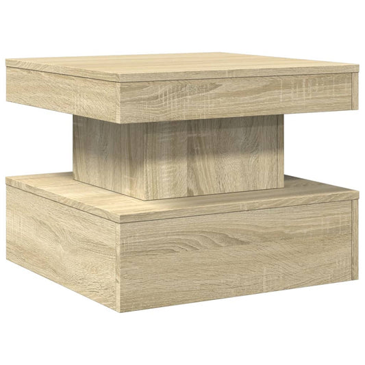 Mesa de centro HKH con luces LED, roble Sonoma