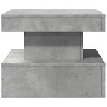 HKH Mesa de Centro com Luzes Led Cimento - Cinzento