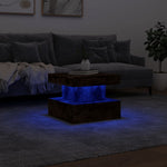 HKH Mesa de Centro com Luzes Led Carvalho Fumado