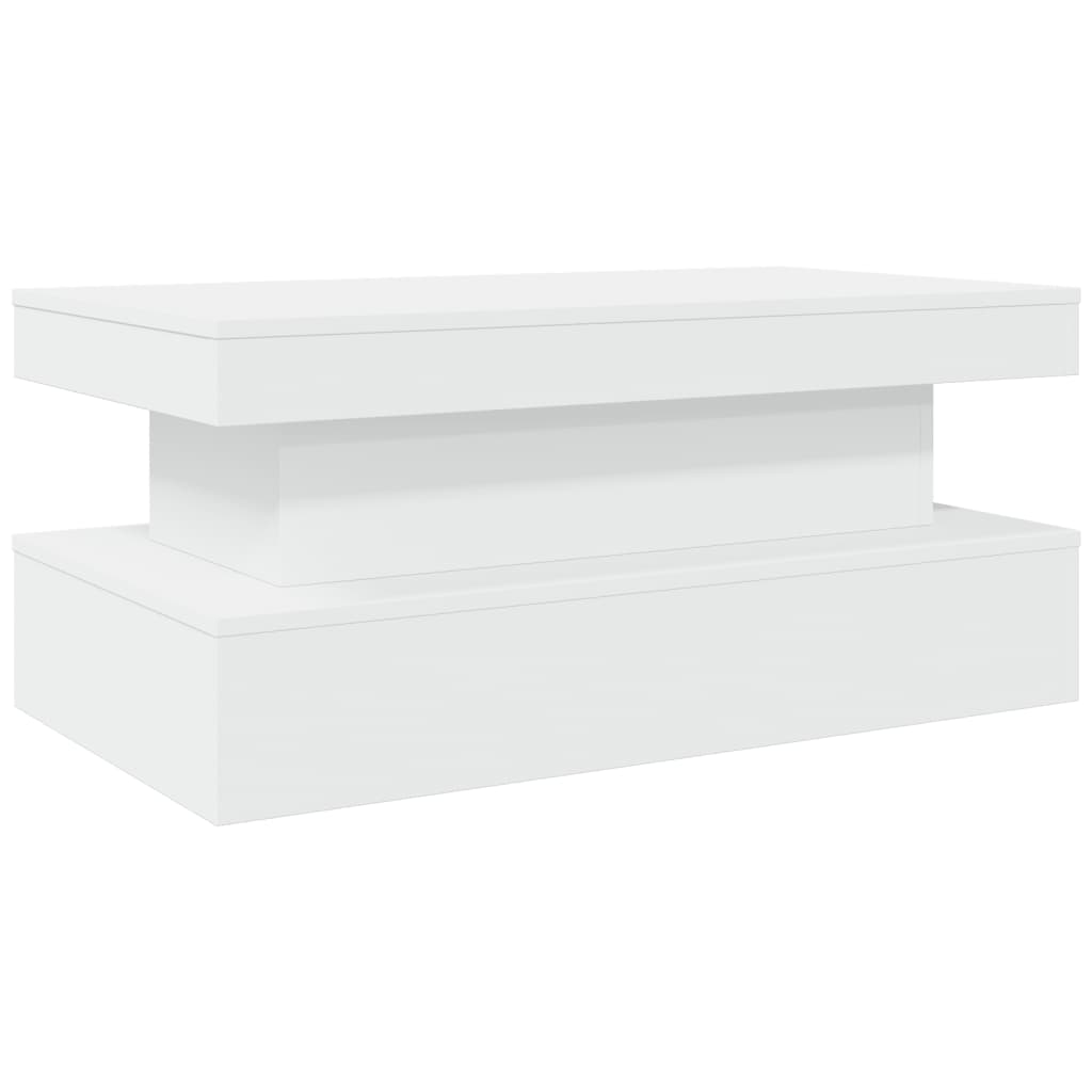 Mesa de centro HKH con luces led - Blanca