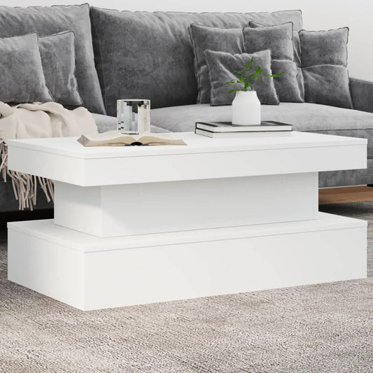 HKH Mesa de Centro com Luzes Led - Branco