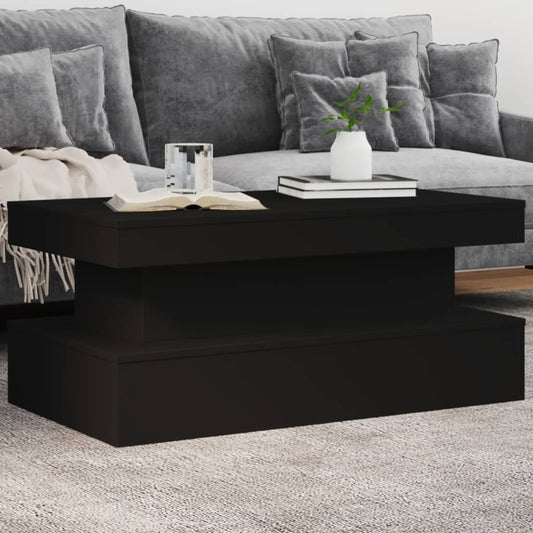 Mesa de centro HKH con luces LED - Negro