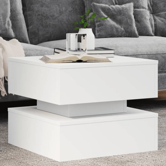 HKH Mesa de Centro com Luzes Led - Branco