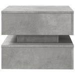 HKH Mesa de Centro com Luzes Led Cimento - Cinzento