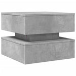 HKH Mesa de Centro com Luzes Led Cimento - Cinzento