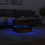 HKH Mesa de Centro com Luzes Led Carvalho Fumado