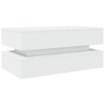 HKH Mesa de Centro com Luzes Led - Branco