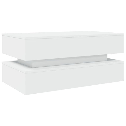 HKH Mesa de Centro com Luzes Led - Branco