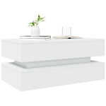 HKH Mesa de Centro com Luzes Led - Branco